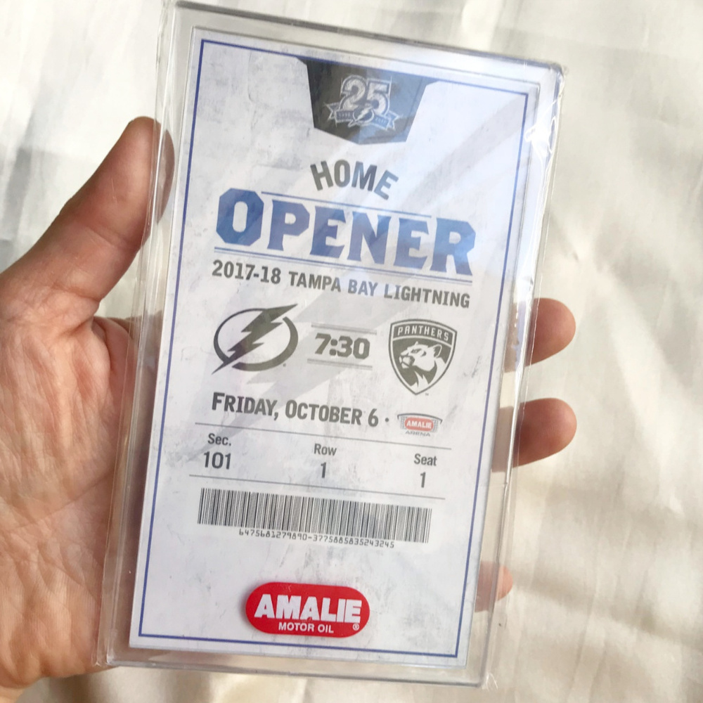 Tampa Bay Lightning 25th anniversary ticket